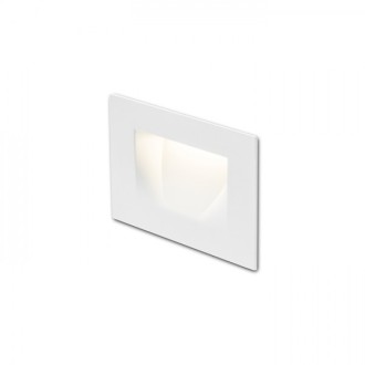 Rendl R12576 - Vonkajšie zápustné LED svietidlo do steny Per IP54, 3W, 3000K, 76lm, 107x70, biela