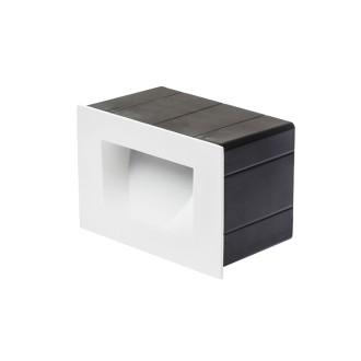 Rendl R12576 - Vonkajšie zápustné LED svietidlo do steny Per IP54, 3W, 3000K, 76lm, 107x70, biela
