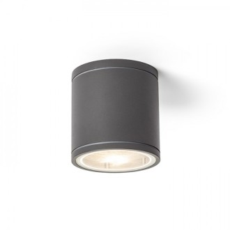 Rendl R13507 - Vonkajšie stropné svietidlo Lizzi 1xGU10, IP54, Ø90, antracit