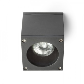 Rendl R13511 - Vonkajšie stropné svietidlo Rodge 1xGU10, IP54, 87x87, antracit