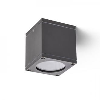 Rendl R13511 - Vonkajšie stropné svietidlo Rodge 1xGU10, IP54, 87x87, antracit