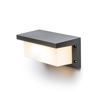 Rendl R12561 - Vonkajšie nástenné svietidlo Hide 1xE27, IP54, 260x124, antracit