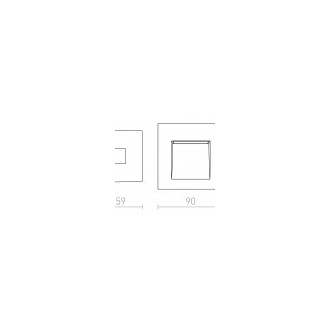 Rendl R12533 - Vonkajšie zápustné LED svietidlo do steny Gordiq S IP65, 1,5 W, 3000K, 30lm, 90x90, biela