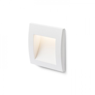 Rendl R12533 - Vonkajšie zápustné LED svietidlo do steny Gordiq S IP65, 1,5 W, 3000K, 30lm, 90x90, biela
