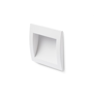 Rendl R12535 - Vonkajšie zápustné LED svietidlo do steny Gordiq M IP65, 3W, 3000K, 90lm, 140x140, biela