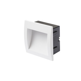 Rendl R12535 - Vonkajšie zápustné LED svietidlo do steny Gordiq M IP65, 3W, 3000K, 90lm, 140x140, biela