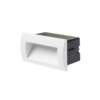 Rendl R12537 - Vonkajšie zápustné LED svietidlo do steny Gordiq L IP65, 3W, 3000K, 90lm, 140x70, biela