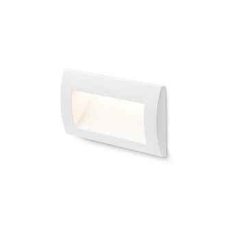 Rendl R12537 - Vonkajšie zápustné LED svietidlo do steny Gordiq L IP65, 3W, 3000K, 90lm, 140x70, biela