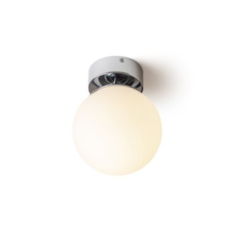 Rendl R13693 - Stropné kúpeľové svietidlo Bolly 1xE27, IP44, Ø170, opálové sklo/chróm