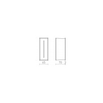 Rendl R13567 - Vonkajšie zápustné LED svietidlo do steny Segno IP54, 3W, 3000K, 170x65, antracit