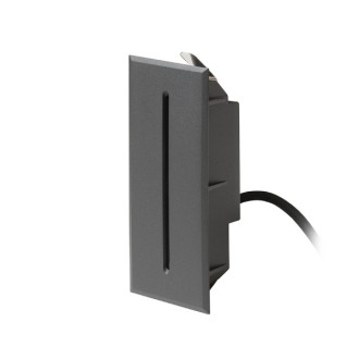 Rendl R13567 - Vonkajšie zápustné LED svietidlo do steny Segno IP54, 3W, 3000K, 170x65, antracit
