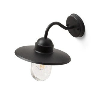 Rendl R13614 - Vonkajšie nástenné svietidlo Beacon 1xE27, IP44, čierna/štruktúrované sklo