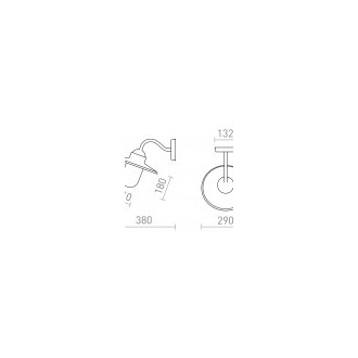 Rendl R13614 - Vonkajšie nástenné svietidlo Beacon 1xE27, IP44, čierna/štruktúrované sklo
