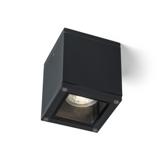 Rendl R13632 - Vonkajšie stropné svietidlo Keig 1xGU10, IP65, 86x86, čierna