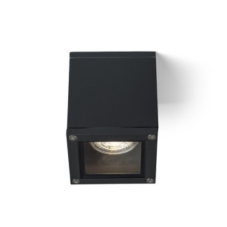 Rendl R13632 - Vonkajšie stropné svietidlo Keig 1xGU10, IP65, 86x86, čierna