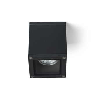 Rendl R13632 - Vonkajšie stropné svietidlo Keig 1xGU10, IP65, 86x86, čierna