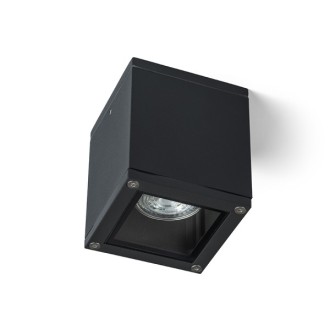 Rendl R13632 - Vonkajšie stropné svietidlo Keig 1xGU10, IP65, 86x86, čierna