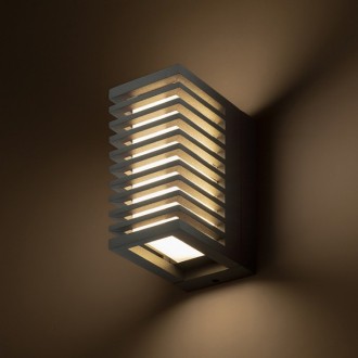 Rendl R13563 - Vonkajšie nástenné LED svietidlo Claire 6W, 3000K, 143lm, IP54, antracit/mliečna