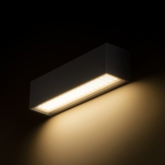 Rendl R13641 - Vonkajšie nástenné LED svietidlo Camargue 6W, 3000K, 550lm, IP65, antracit/satén