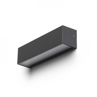 Rendl R13641 - Vonkajšie nástenné LED svietidlo Camargue 6W, 3000K, 550lm, IP65, antracit/satén