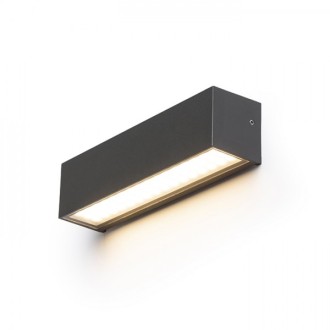 Rendl R13641 - Vonkajšie nástenné LED svietidlo Camargue 6W, 3000K, 550lm, IP65, antracit/satén
