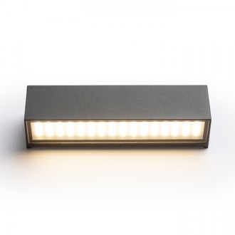 Rendl R13641 - Vonkajšie nástenné LED svietidlo Camargue 6W, 3000K, 550lm, IP65, antracit/satén