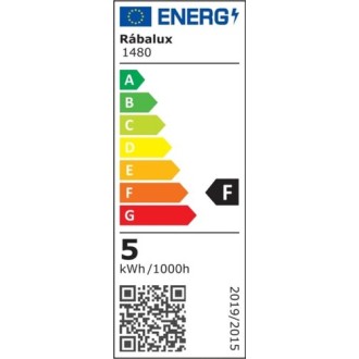 Rabalux 1480 - LED lampička s klipom Noah 5W, 3000K, 360lm, sivá