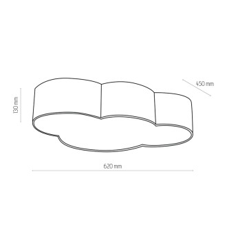 TK Lighting 1534 - Detské stropné svietidlo Cloud 4xE27, modrá