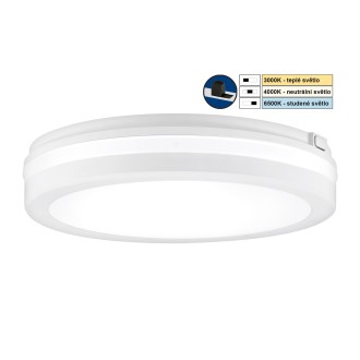 TOP LIGHT Comet 20B CCT - Stropné LED svietidlo Comet 20B CCT 15W, 3000/4000/6500K, 1500lm, IP54, Ø200, biela