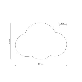 TK Lighting 4964 - Detské nástenné svietidlo Cloud 2xG9, biela