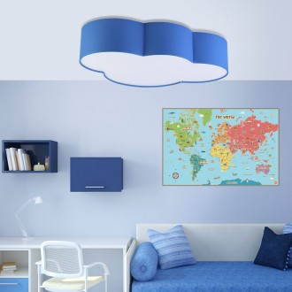 TK Lighting 1534 - Detské stropné svietidlo Cloud 4xE27, modrá