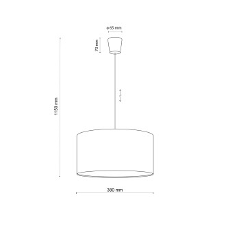 TK Lighting 3233 - Detský luster Rondo kids 1xE27, Ø380mm, zelená