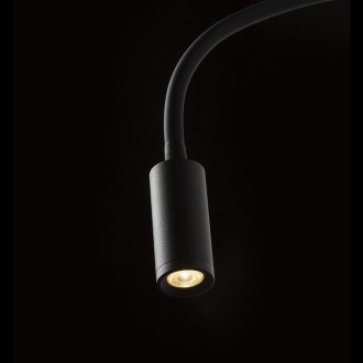 Rendl R13648 - Nástenná LED lampička Vale 3W, 3000K, 150lm, 30°, čierna