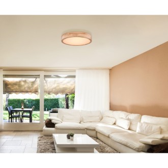 Globo 41745-24 - Stropné drevené LED svietidlo Rainer 24W, 800lm, 3000-6000K, Ø400, prírodné