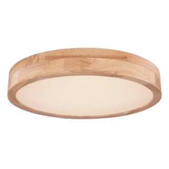 Globo 41745-24 - Stropné drevené LED svietidlo Rainer 24W, 800lm, 3000-6000K, Ø400, prírodné