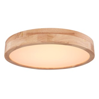 Globo 41745-24 - Stropné drevené LED svietidlo Rainer 24W, 800lm, 3000-6000K, Ø400, prírodné