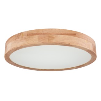 Globo 41745-24 - Stropné drevené LED svietidlo Rainer 24W, 800lm, 3000-6000K, Ø400, prírodné