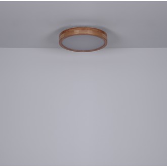 Globo 41745-24 - Stropné drevené LED svietidlo Rainer 24W, 800lm, 3000-6000K, Ø400, prírodné