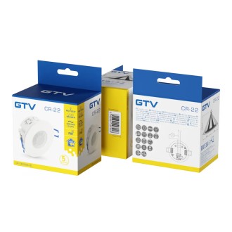 GTV CR-CR22000-00 - PIR senzor do podhľadu CR-22, max. 1200W, 230V, 360°, max. 8m, biela