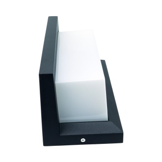 Idea led ID-8014-CZ - Vonkajšie nástenné svietidlo CETUS 1xE27, IP54, čierna/mliečna + senzor