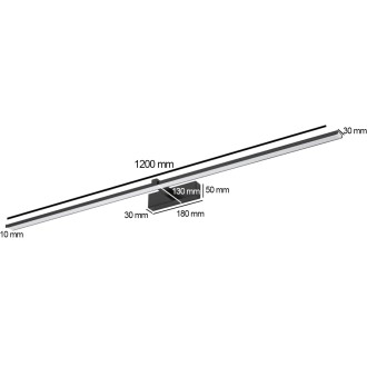 Idea led ID-9032 - Nástenné kúpeľňové LED svietidlo Venus LED 24W, 4200K, 1680lm, IP44, čierna