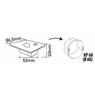 Greenlux GXLL091 - Orientačné LED svietidlo do steny Jack PIR 1,5 W, 3000/ 4000/ 6500K, 75lm, biela + senzor