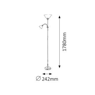 Rabalux 4062 - Lampa Action 1xE27 + 1xE14, čierna/biela