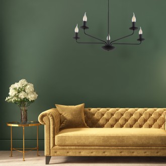 TK Lighting 4612 - Klasický luster Limal 5xE14, čierna