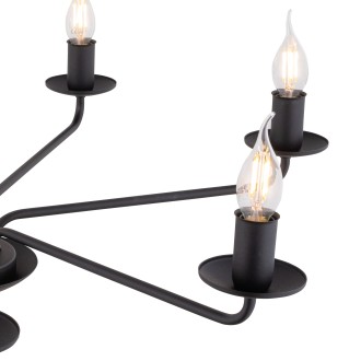 TK Lighting 4612 - Klasický luster Limal 5xE14, čierna