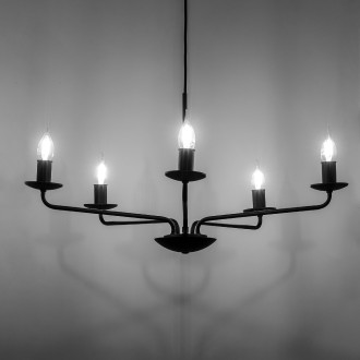 TK Lighting 4612 - Klasický luster Limal 5xE14, čierna