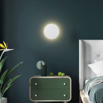 TK Lighting 6009 - Nástenné svietidlo Luna 2xG9, Ø200, biela