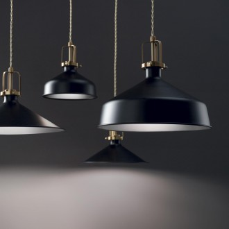 Ideal Lux 249056 - Luster Eris black 1xE27, Ø210, čierna/zlatá