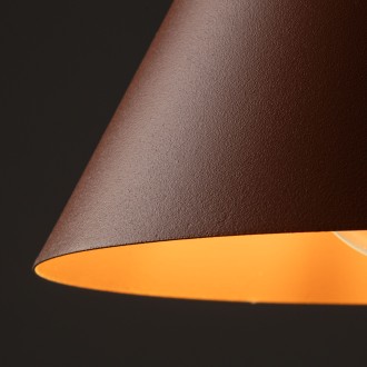 TK Lighting 10076 - Luster Cono S 1xE27, Ø190, tehlová