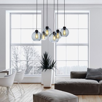TK Lighting 2833 - Luster Cubus graphite 6xE27, grafit/čierna